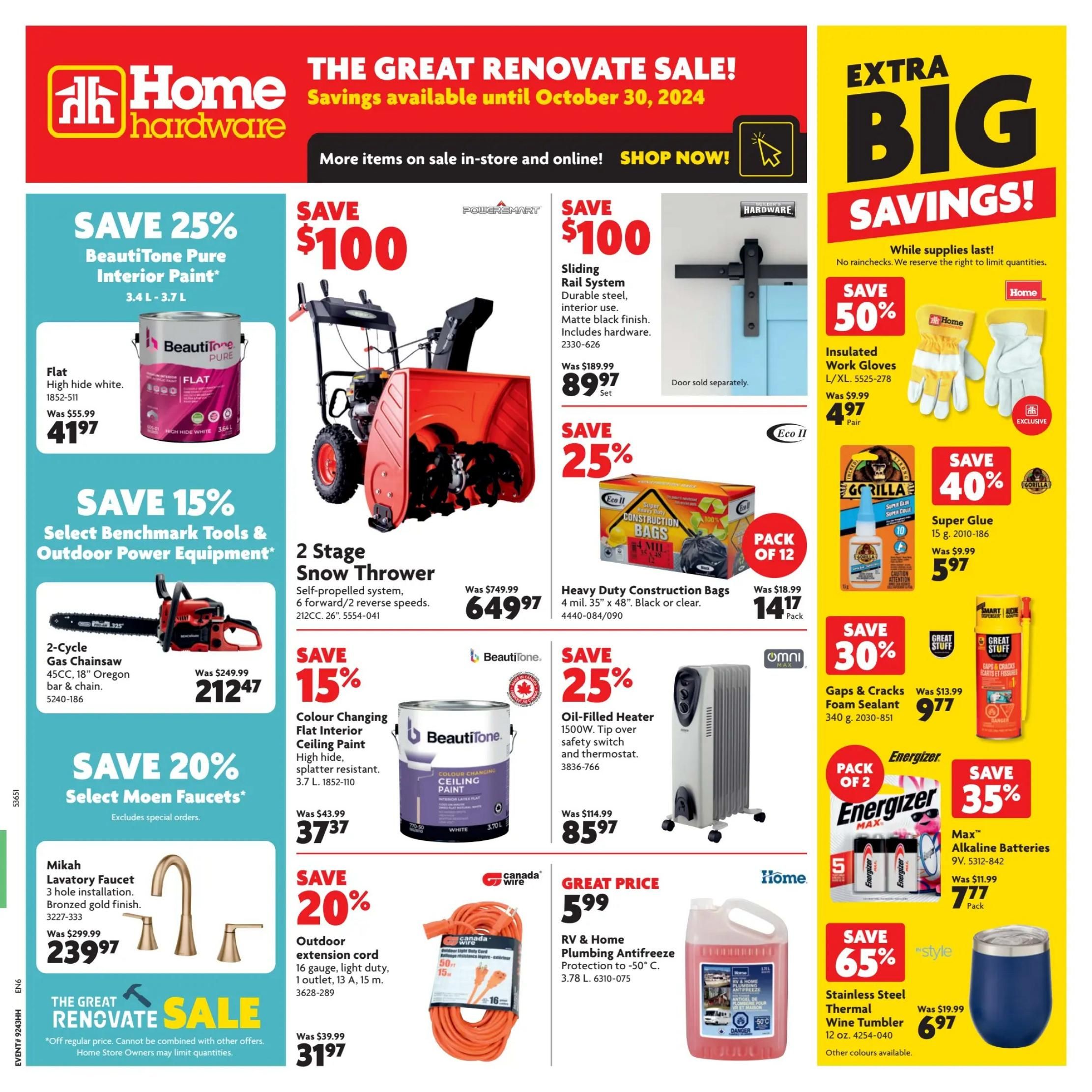 Home Hardware (ON) Flyer October 24 to 30