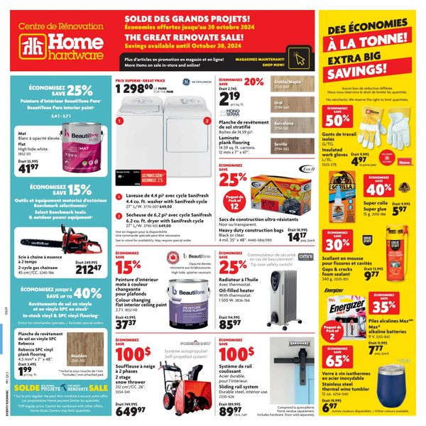 Home Hardware Building Centre (QC) Flyer October 24 to 30