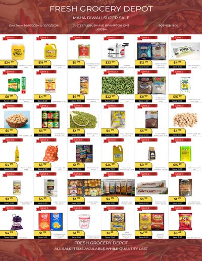 Fresh Grocery Depot Flyer October 24 to 30