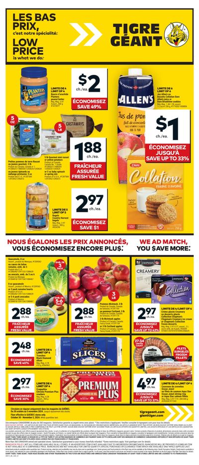 Tigre Géant Flyer October 30 to November 5