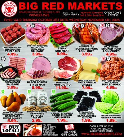 Big Red Markets Flyer October 31 to November 6