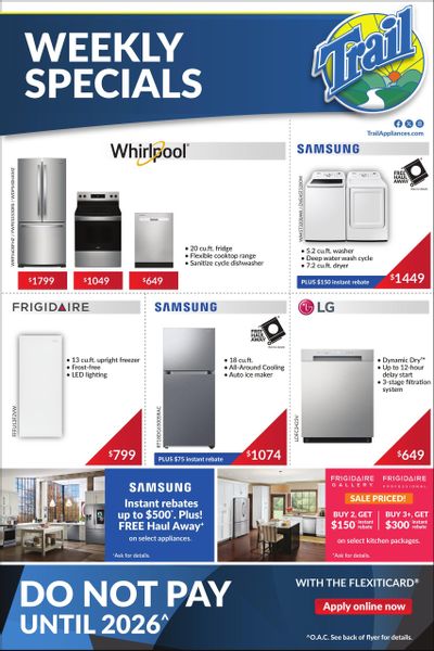 Trail Appliances (AB & SK) Flyer October 31 to November 6