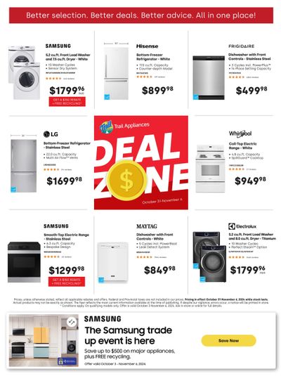 Trail Appliances (BC) Flyer October 31 to November 6