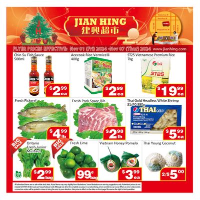 Jian Hing Supermarket (North York) Flyer November 1 to 7