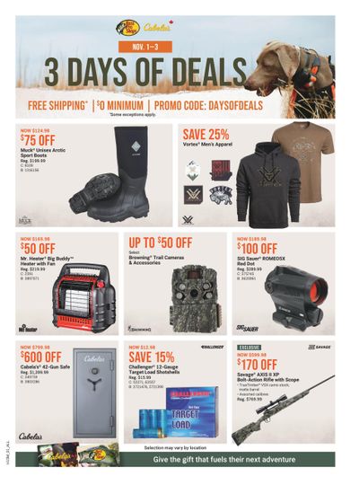 Bass Pro Shops Flyer November 1 to 3