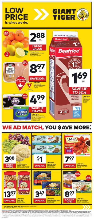 Giant Tiger (West) Flyer November 6 to 12