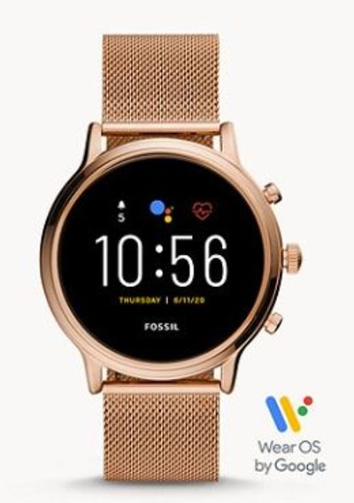 Gen 5 Smartwatch Julianna HR Rose Gold-Tone Stainless Steel Mesh For $260.00 At Fossil Canada