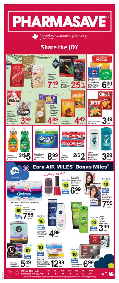 Pharmasave (ON) Flyer November 8 to 14