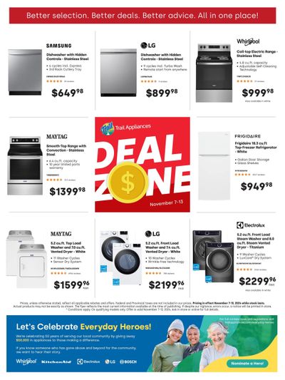 Trail Appliances (BC) Flyer November 7 to 13