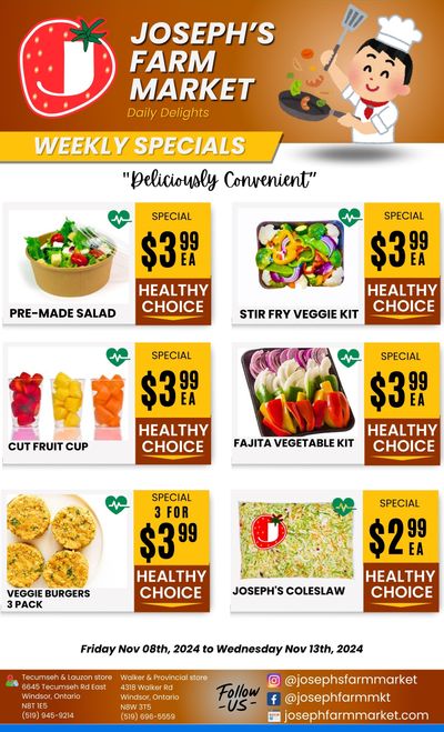 Joseph's Farm Market Flyer November 8 to 13