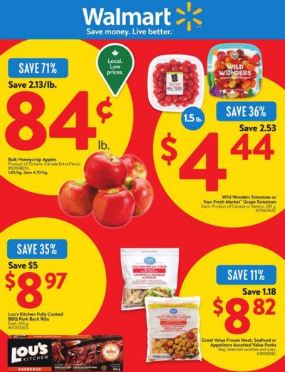 Walmart Canada: Bulk Honeycrisp Apples 84 Cents Per Pound + More Flyer Deals