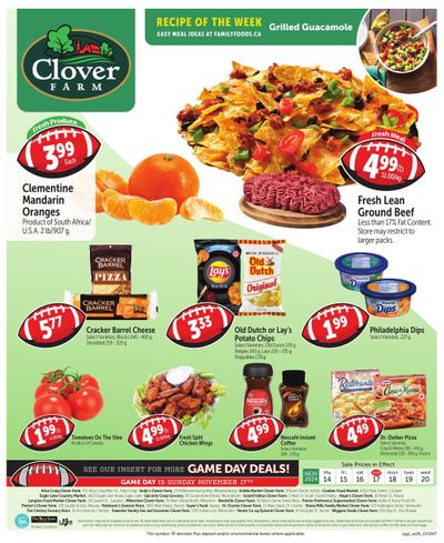 Clover Farm (ON) Flyer November 14 to 20 Clover Farm (ON) Flyer November 14 to 20