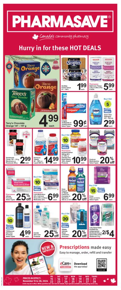 Pharmasave (ON) Flyer November 15 to 28