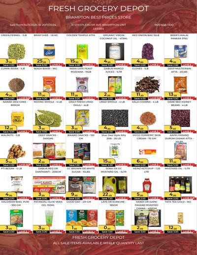 Fresh Grocery Depot Flyer November 14 to 20
