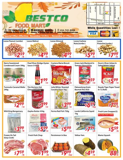 BestCo Food Mart (Etobicoke) Flyer November 15 to 21