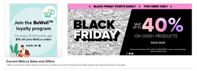 Well.ca Canada Early Black Friday Deals: Save up to 40% on Thousands of Products