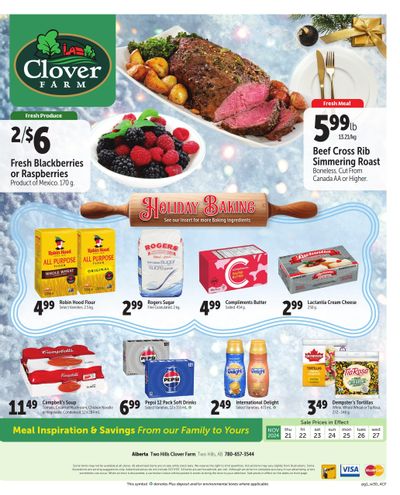 Clover Farm (West) Flyer November 21 to 27