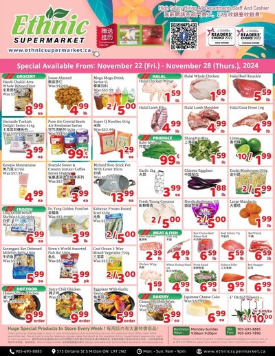 Ethnic Supermarket (Milton) Flyer November 22 to 28