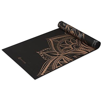 Gaiam Yoga Mat Premium Print Reversible Extra Thick Non Slip Exercise & Fitness Mat for All Types of Yoga, Pilates & Floor Workouts, 6mm, Marbled Bronze Medallion $42.29 (Reg $49.83)
