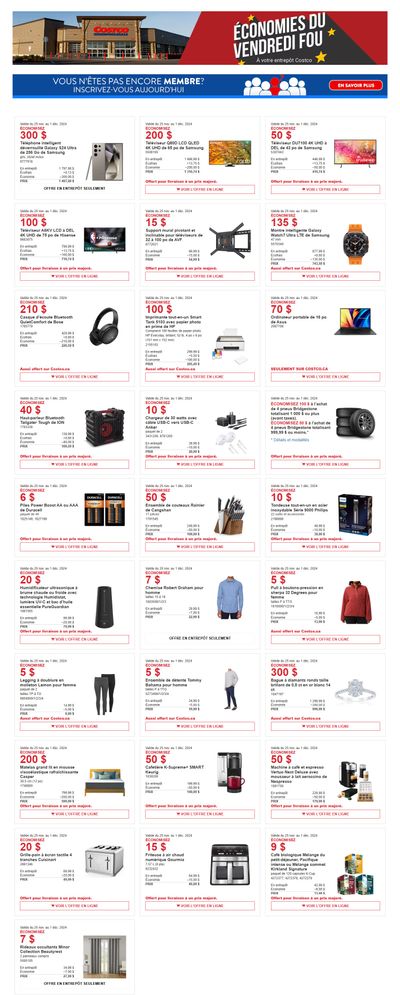 Costco (QC) Black Friday November 25 to December 1