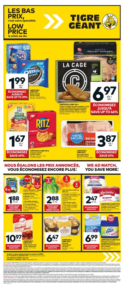Tigre Géant Flyer November 27 to December 3