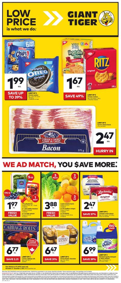 Giant Tiger (Atlantic) Flyer November 27 to December 3
