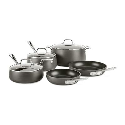 All-Clad HA1 8-Piece Hard Anodized Nonstick Dishwasher Safe PFOA Free Cookware Set, Black $299.99 (Reg $375.70)