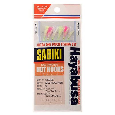 Hayabusa S-505E-6 Mix-Flash Sabiki Hot Hooks, Size 6 $10.23 (Reg $15.03)