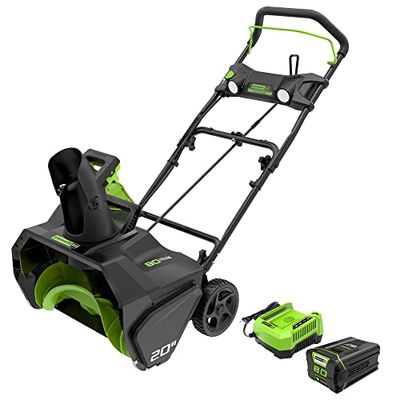 Greenworks PRO 20-Inch 80V Cordless Snow Thrower, 2.0 AH Battery Included 2600402, Green $304.99 (Reg $559.00)