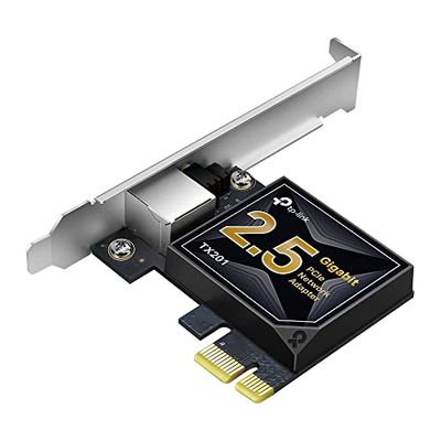TP-Link 2.5GB PCIe Network Card (TX201) – PCIe to 2.5 Gigabit Ethernet Network Adapter, Supports Windows 11/10/8.1/8/7, Win Server 2022/2019/2016, Linux $28.48 (Reg $39.99)