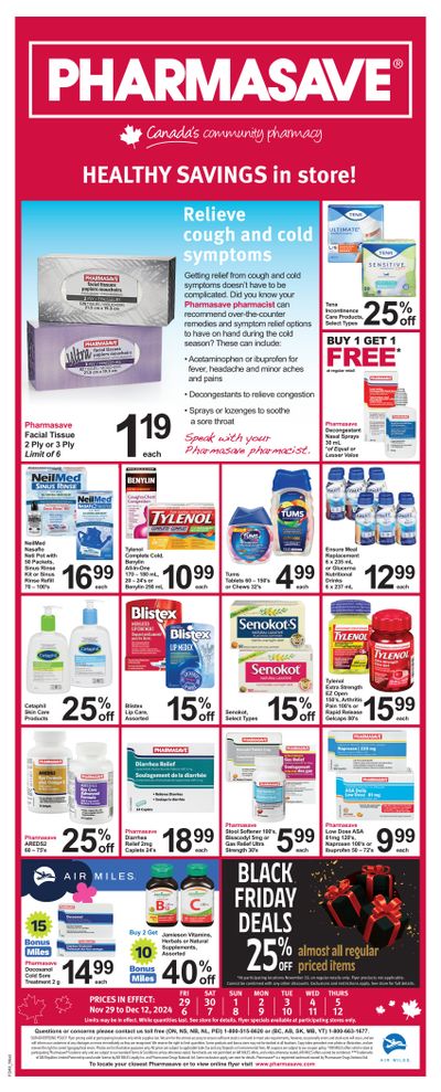 Pharmasave (West) Flyer November 29 to December 12