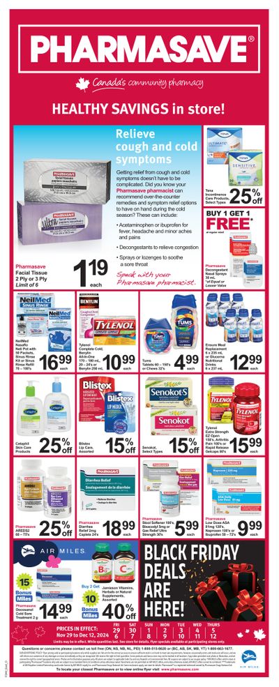 Pharmasave (ON) Flyer November 29 to December 12