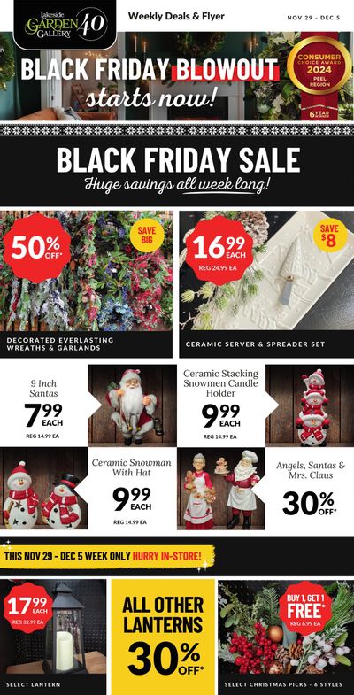 Lakeside Garden Gallery Flyer November 29 to December 5