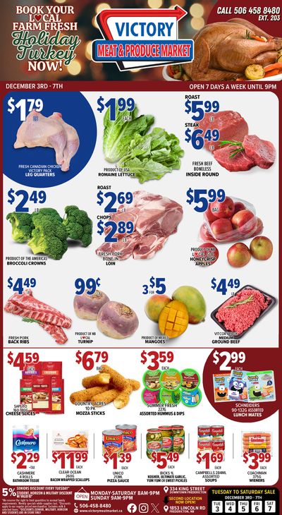 Victory Meat Market Flyer December 3 to 7