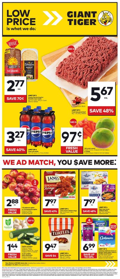 Giant Tiger (ON) Flyer December 4 to 10