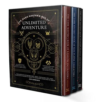 The Game Master's Box of Unlimited Adventure: Thousands of unforgettable maps, tables, story hooks, NPCs, traps, puzzles and dungeon chambers to create 5th edition RPG adventures on demand $61.94 (Reg $85.00)