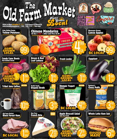 The Old Farm Market (Duncan) Flyer December 5 to 11