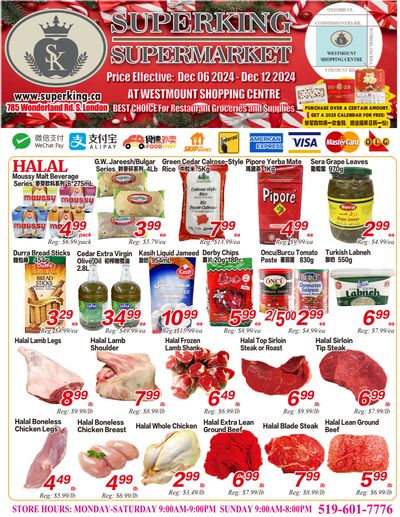 Superking Supermarket (London) Flyer December 6 to 12