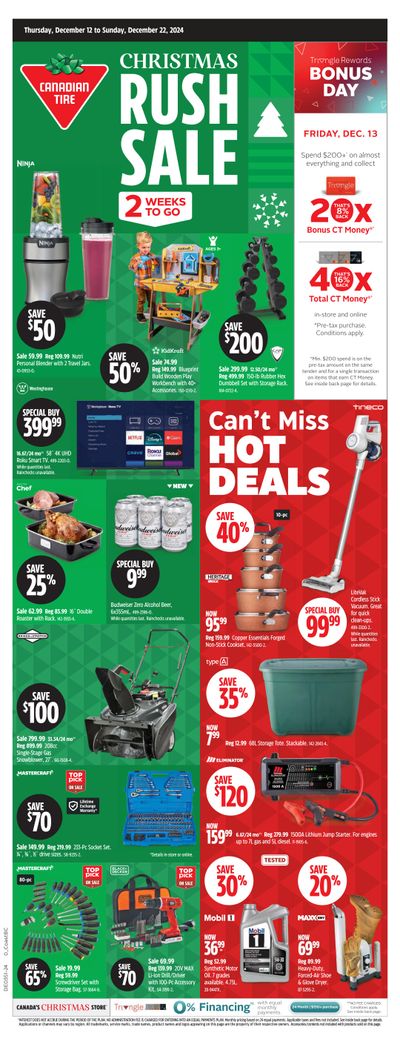 Canadian Tire (West) Flyer December 12 to 22