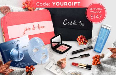 Lancôme Canada Offers: FREE 7-Piece Exclusive Gift! (A $147 Value) with Purchase Using Coupon Code + More Deals