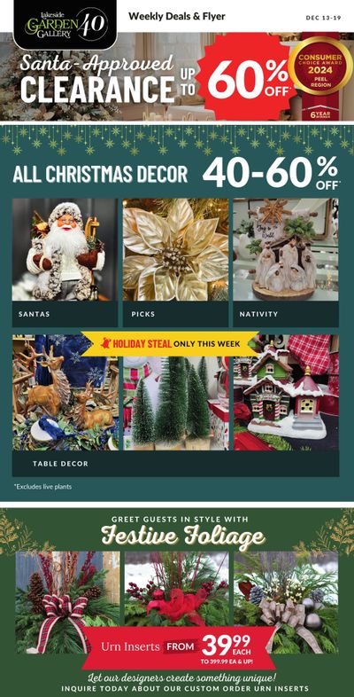 Lakeside Garden Gallery Flyer December 13 to 19