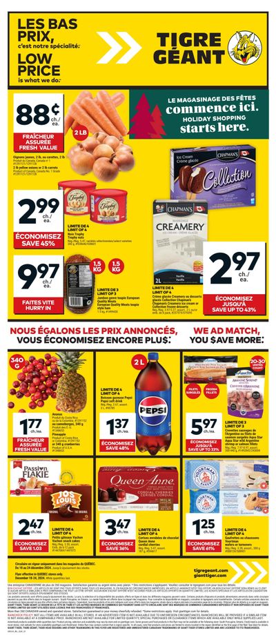Tigre Géant Flyer December 18 to 24