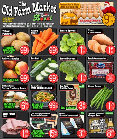 The Old Farm Market (Duncan) Flyer December 19 to 25