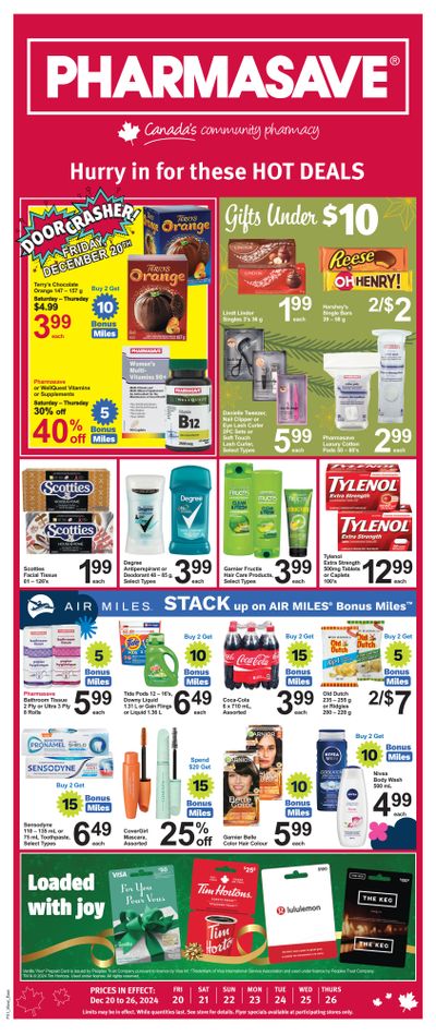 Pharmasave (ON) Flyer December 20 to 26