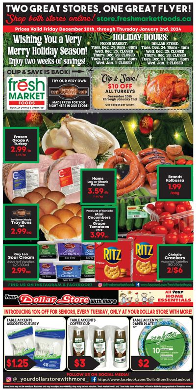 Fresh Market Foods Flyer December 20 to January 2