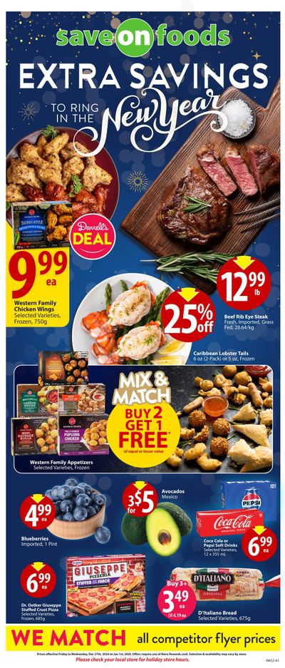 Save On Foods (BC) Flyer December 27 to January 1 Save On Foods (BC) Flyer December 27 to January 1
