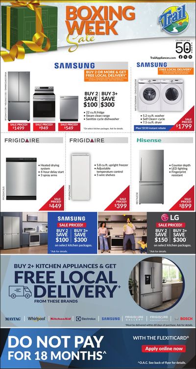 Trail Appliances (AB & SK) Boxing Week Flyer December 26 to January 1