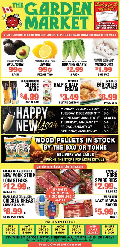 The Garden Market Flyer December 27 to January 2