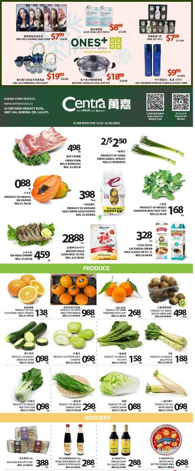 Centra Foods (Aurora) Flyer December 27 to January 2