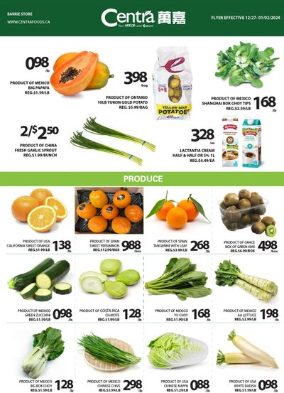 Centra Foods (Barrie) Flyer December 27 to January 2